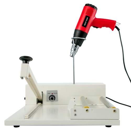 Sellador de envoltura retráctil VEVOR de 12 "? Máquina de envoltura retráctil i-bar de 450 W, sellador de envoltura con pistola de calor y traje de película retráctil para película de PVC POF