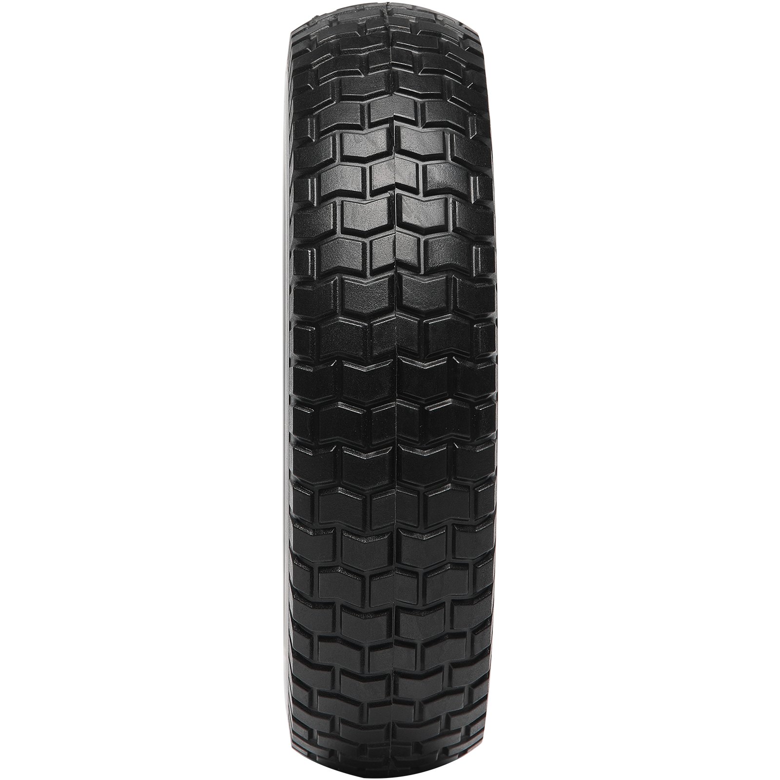 VEVOR Rueda de neumático sólido de PU Run-Flat, 10", paquete de 2, carga dinámica de 180 libras, carga estática de 220 libras, neumáticos y ruedas sin cámara para carretilla de mano, carrito utilitari