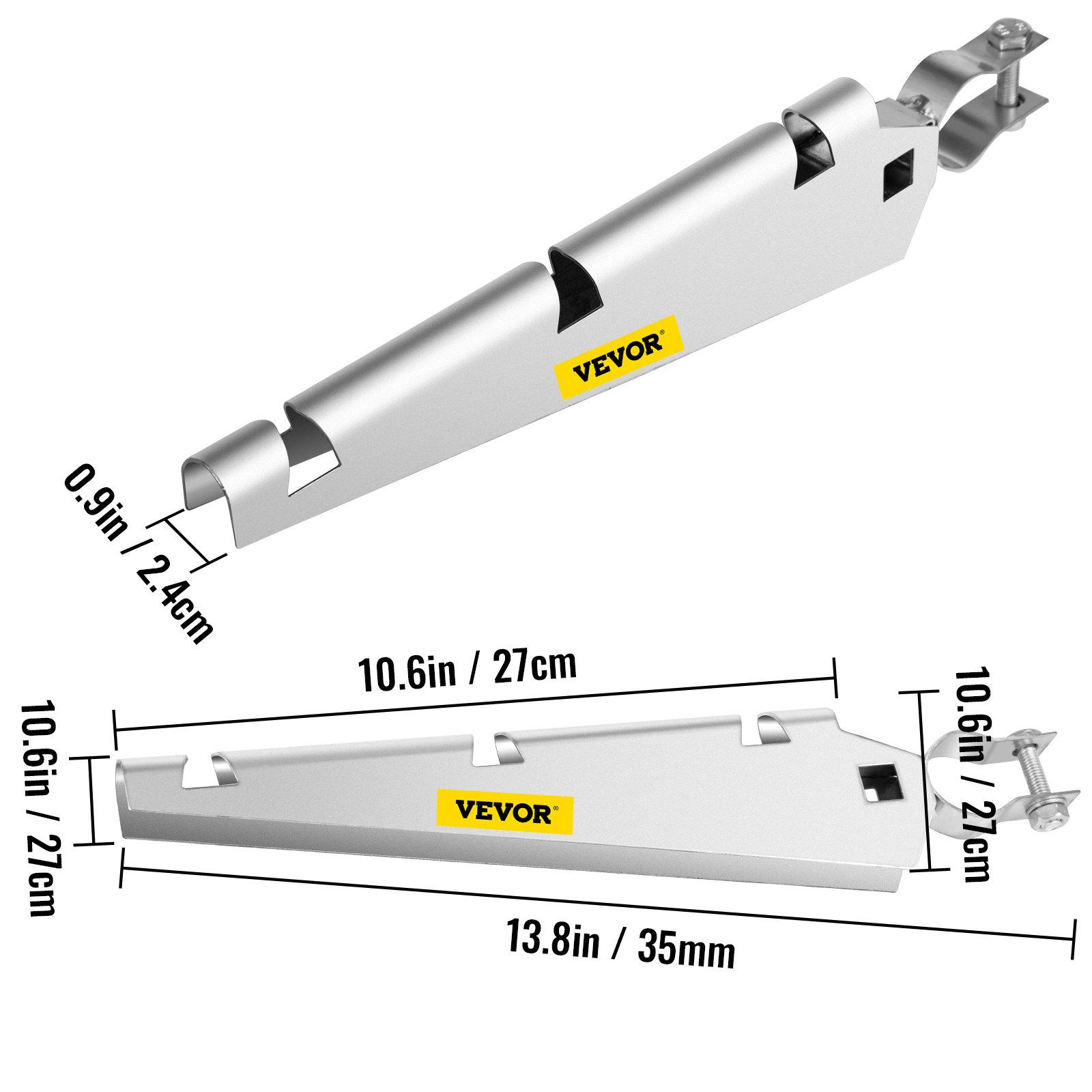 VEVOR - Juego de 10 brazos de alambre de púas extensibles para riel superior de 1-3/8", alambre de púas de cadena, alambre de púas de acero galvanizado en caliente, alambre de púas con esquinas de 45 grados para cercas de cadena y enrejados de parras.