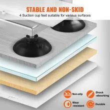 Cortadora de tomates comercial VEVOR de 1/4" + 3/8" + 3/16", de acero inoxidable, resistente, manual con base antideslizante, para cortar tomates, pepinos y plátanos.