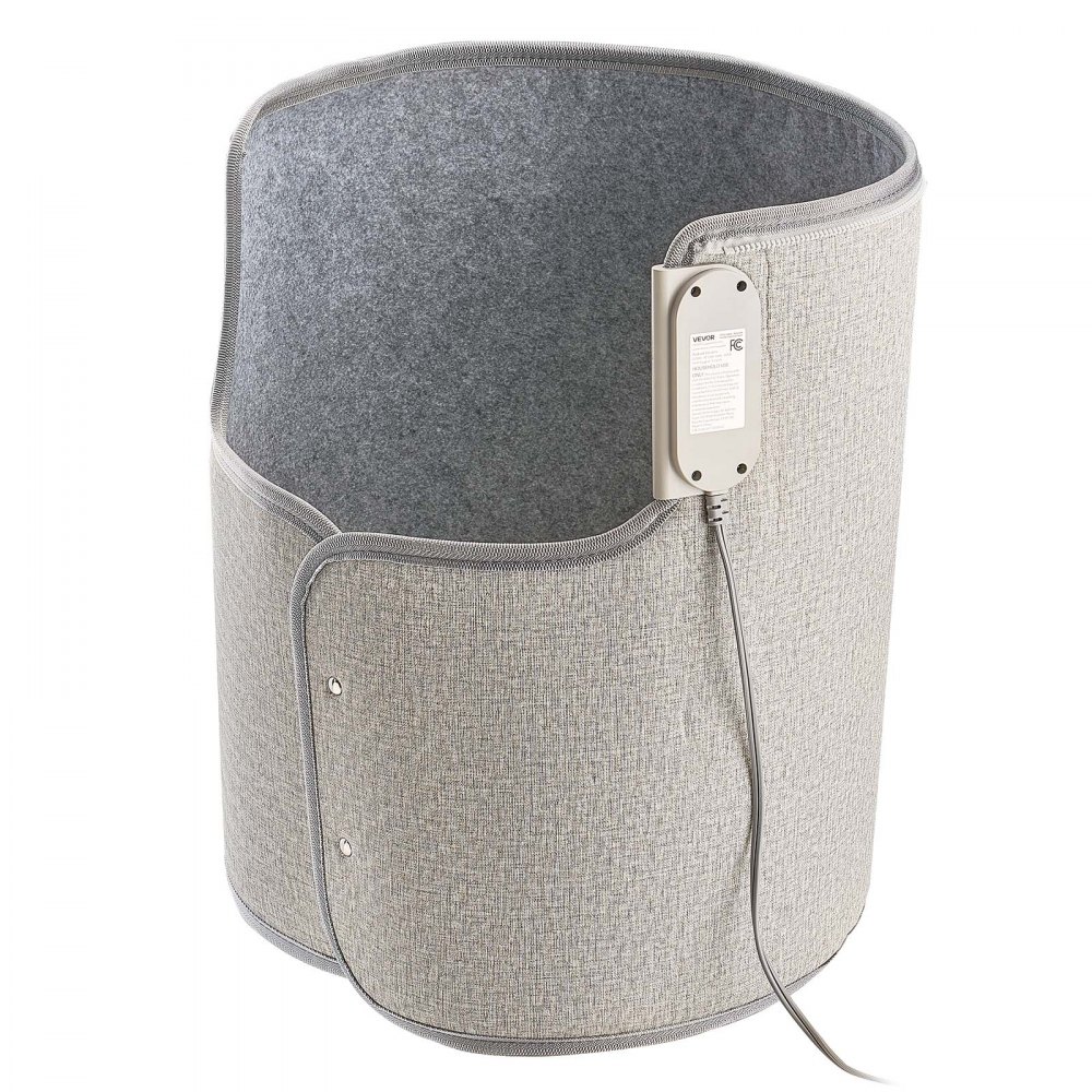 VEVOR - Calefactor portátil para debajo del escritorio, enrollable, para casa y oficina, con temporizador y seguro, silencioso para piernas y tobillos, con control táctil y remoto, almohadilla eléctrica redonda y protección contra sobrecalentamiento.