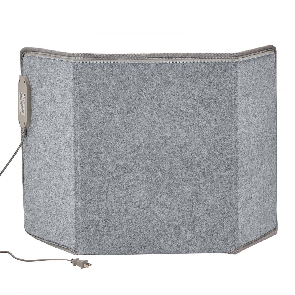 VEVOR - Calentador de pies portátil plegable para debajo del escritorio, con temporizador y seguridad, silencioso para piernas y tobillos, control táctil y remoto, almohadilla eléctrica personal para calentar pies de pared, protección contra sobrecalentamiento.