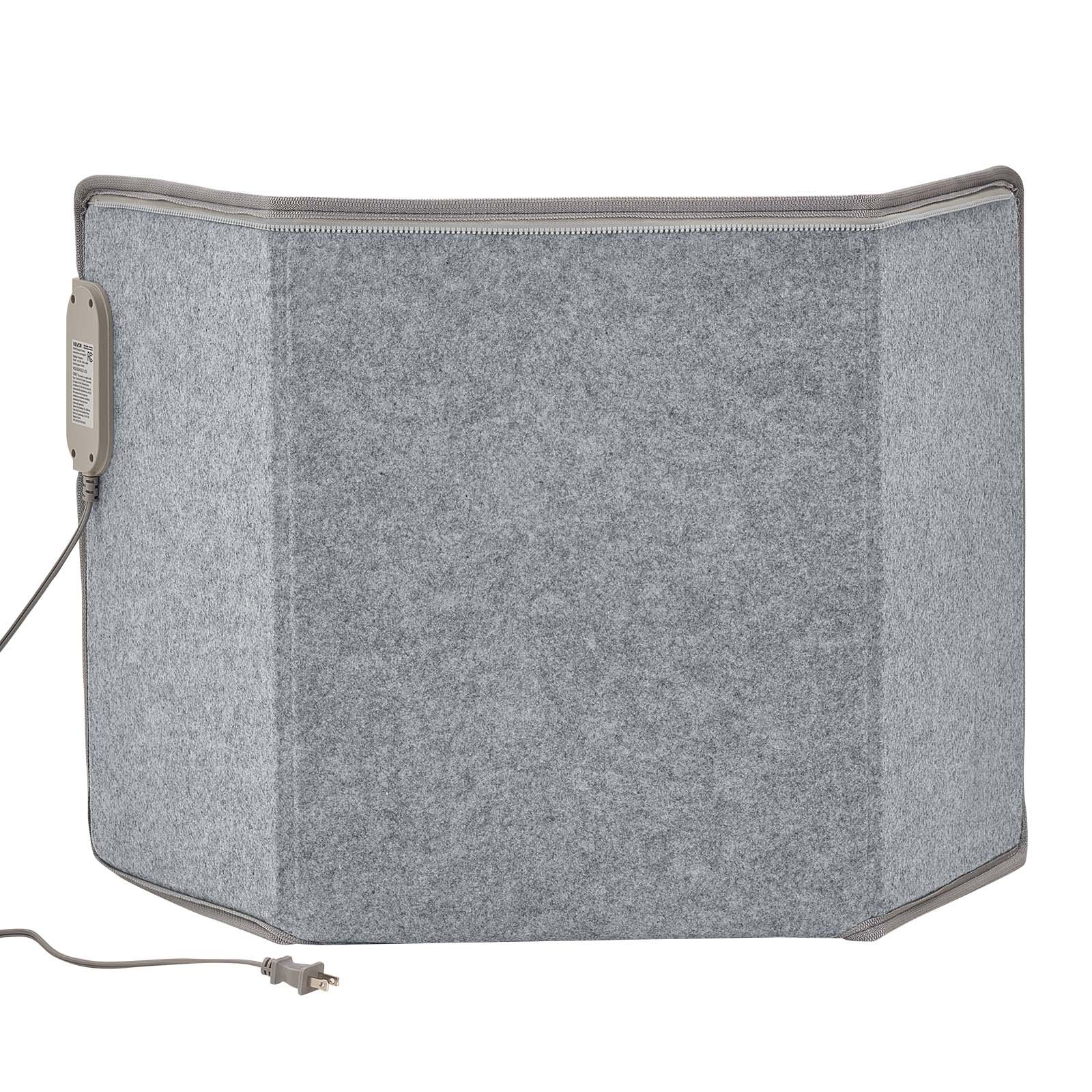 VEVOR - Calentador de pies portátil plegable para debajo del escritorio, con temporizador y seguridad, silencioso para piernas y tobillos, control táctil y remoto, almohadilla eléctrica personal para calentar pies de pared, protección contra sobrecalentamiento.