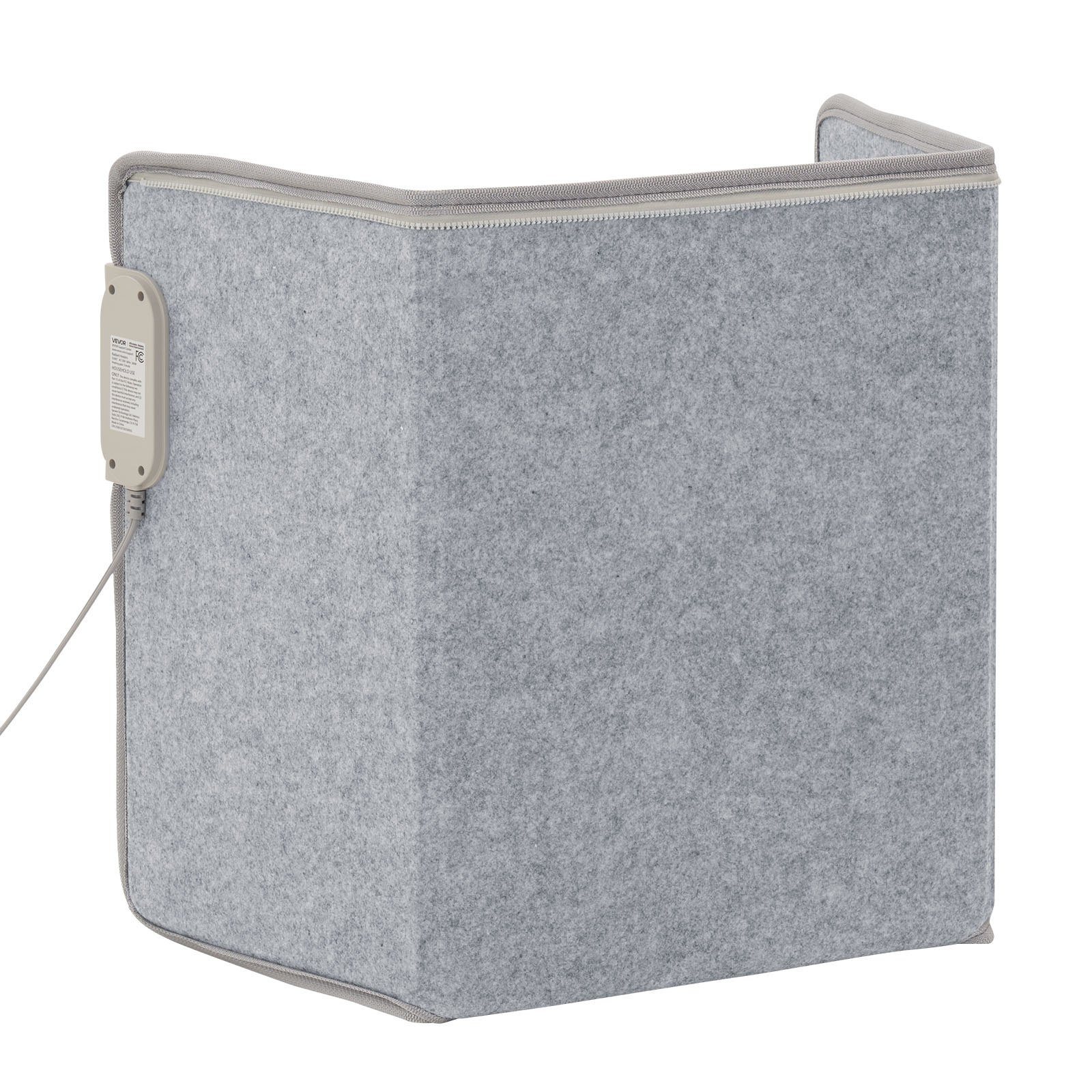 VEVOR - Calentador de pies portátil plegable para debajo del escritorio, con temporizador y seguridad, silencioso para piernas y tobillos, control táctil y remoto, almohadilla eléctrica personal para calentar pies de pared, protección contra sobrecalentamiento.