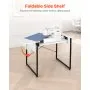 Mesa de costura VEVOR, mesa multiusos para máquina de coser con estante lateral plegable, estante ajustable, patas de acero, escritorio para computadora para el hogar, estudio de moda, estudio de arte, institución educativa, blanca