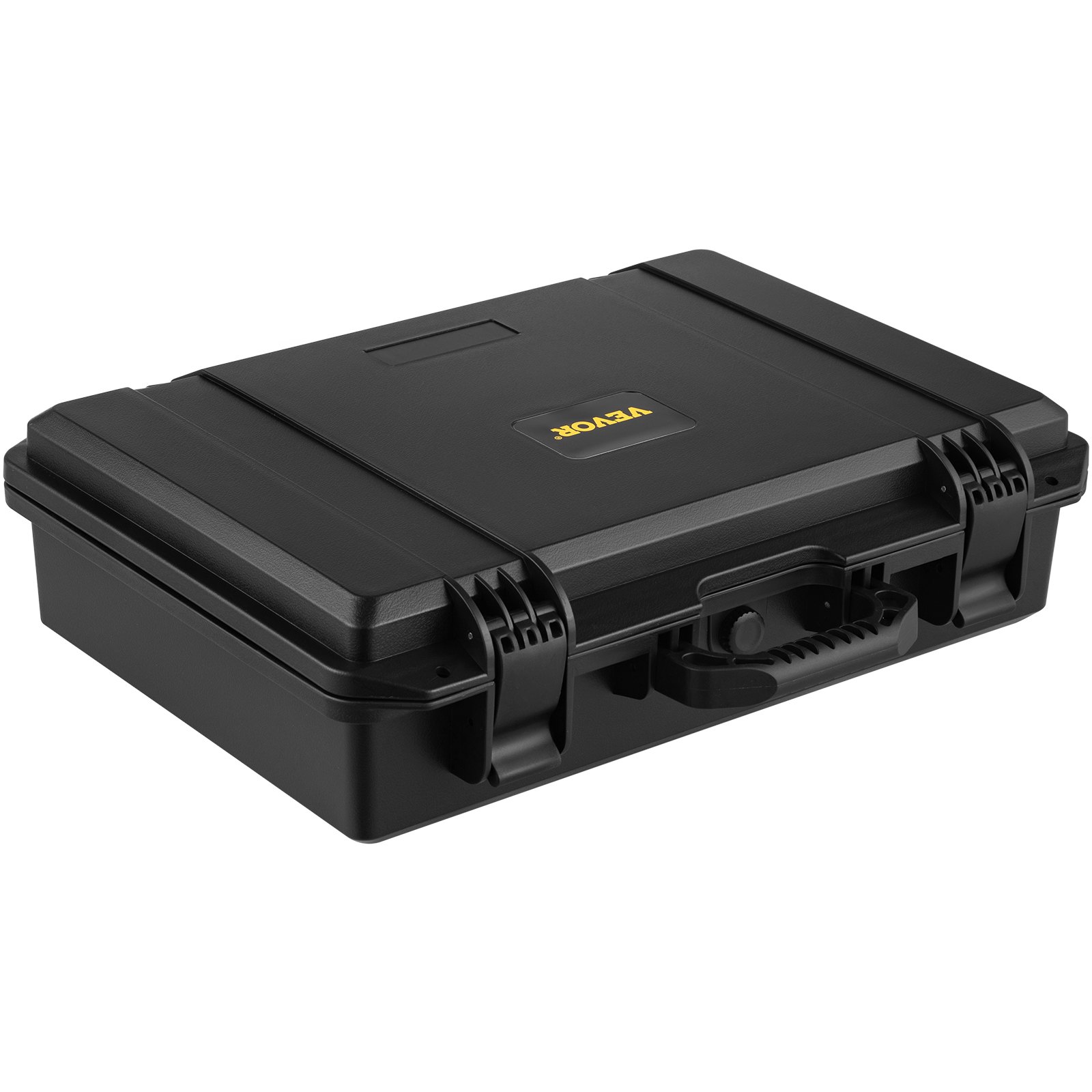 VEVOR Estuche rígido impermeable, 19 x 14 x 5 pulgadas, con espuma personalizable, estuche rígido protector portátil para cámara, a prueba de golpes para computadora portátil, pistola, cámara y más, negro