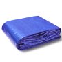Lona impermeable VEVOR azul plegada sobre fondo blanco, que muestra un material duradero y protector.