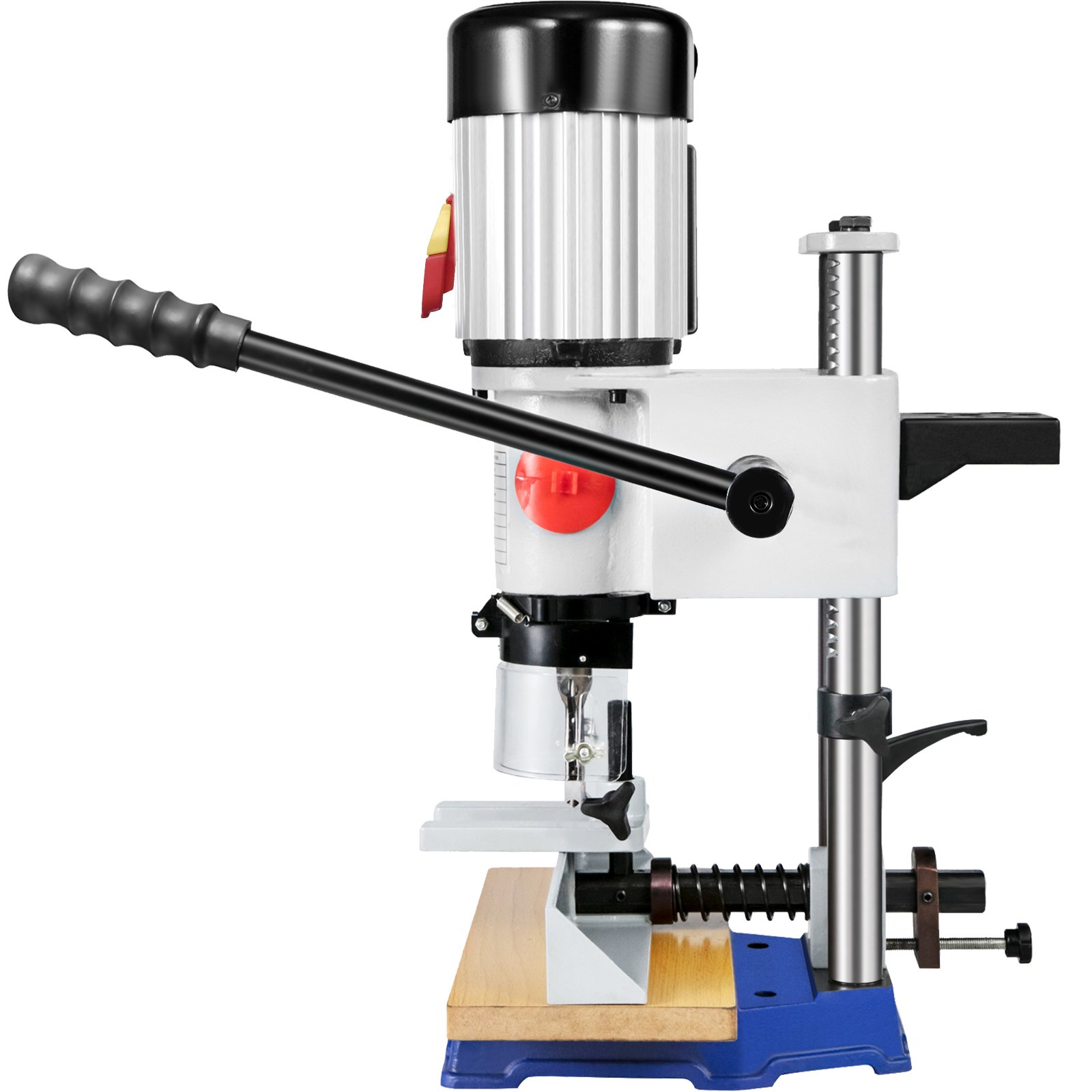 Máquina de mortajar para carpintería VEVOR, mortajadora Powermatic de 3/4 HP 3400RPM con juegos de puntas de cincel, máquina de mortajar de banco, para hacer agujeros redondos, agujeros cuadrados o agujeros cuadrados especiales en madera