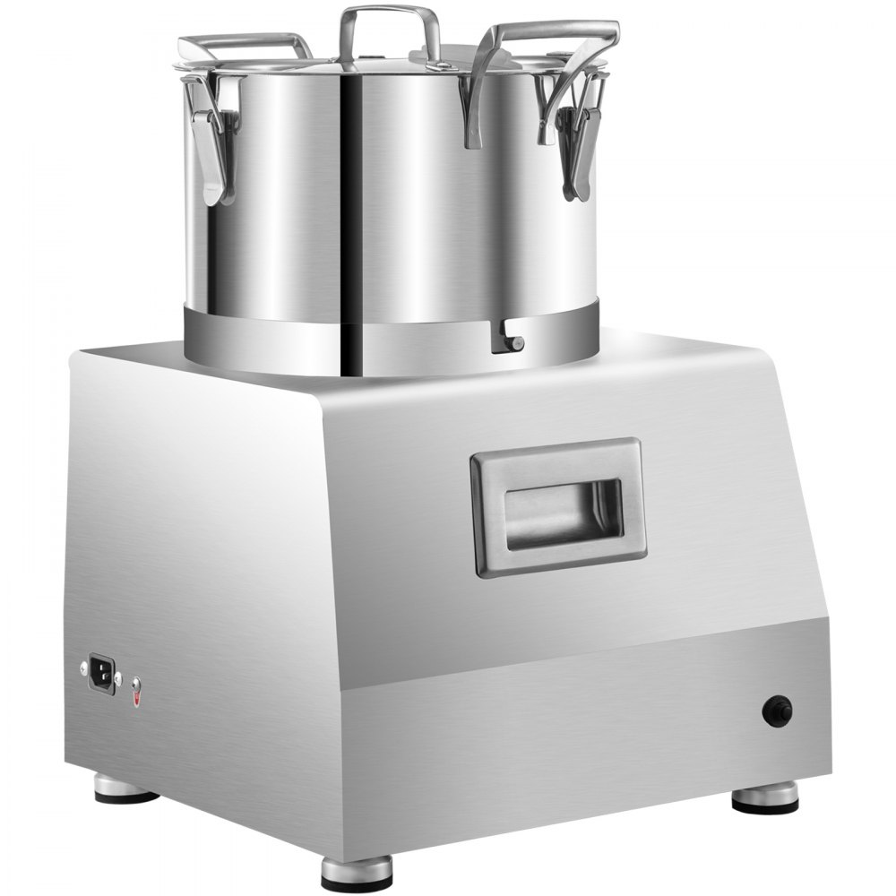 Procesador de alimentos comercial VEVOR de 110 V, capacidad de 5 L, cortador eléctrico de alimentos de 550 W, 1400 RPM, procesador de alimentos de acero inoxidable, perfecto para verduras, frutas, granos, cacahuetes, jengibre y ajo.