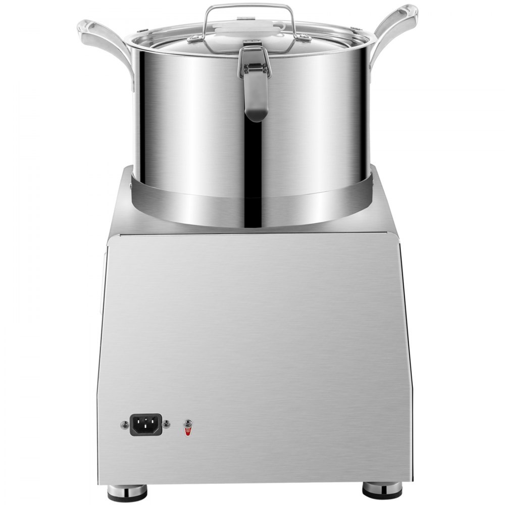 Procesador de alimentos comercial VEVOR de 110 V, capacidad de 5 L, cortador eléctrico de alimentos de 550 W, 1400 RPM, procesador de alimentos de acero inoxidable, perfecto para verduras, frutas, granos, cacahuetes, jengibre y ajo.