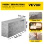 Banco de ducha rectangular VEVOR, listo para alicatar e impermeable, 97,5 x 29,5 x 50,8 cm