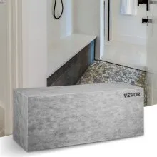 VEVOR Asiento de ducha para azulejos, 47.2 x 16 x 20 pulgadas, listo para azulejos, asiento de ducha, impermeable de fábrica y 100 % a prueba de fugas, asiento de esquina de ducha para azulejos, banco de ducha rectangular de carga de 440 libras, gris