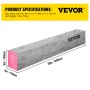 Bordillo de ducha VEVOR, dimensiones: 38 x 4 x 6 pulgadas (965 x 114 x 140 mm), peso: 1 libra (550 g).