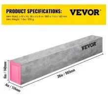 Bordillo de ducha VEVOR, 38 x 4 x 6 pulgadas, borde de espuma XPS impermeable cortable, cubierta con membrana impermeable de PE, listo para colocar azulejos con mortero de capa delgada, perfecto para decoración de baño