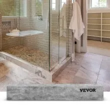 Bordillo de ducha VEVOR, 38 x 4 x 6 pulgadas, borde de espuma XPS impermeable cortable, cubierta con membrana impermeable de PE, listo para colocar azulejos con mortero de capa delgada, perfecto para decoración de baño