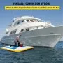 VEVOR Plataforma Inflable Flotante 3 x 3 m Plataforma Hinchable con 2 Bombas