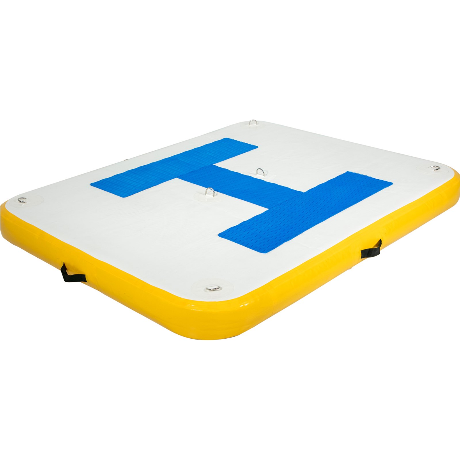 VEVOR Plataforma Inflable Flotante 1,9 x 1,5 m Plataforma Hinchable con 2 Bombas