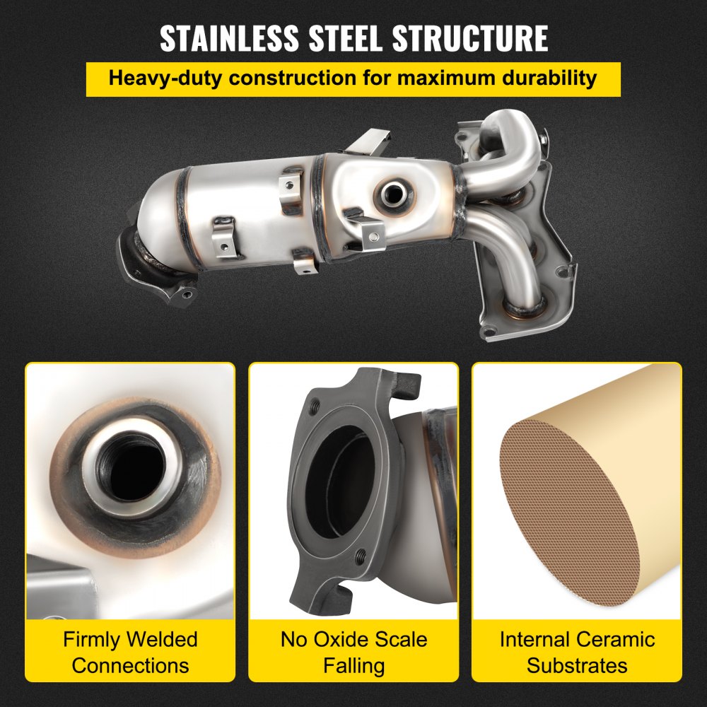 VEVOR Colector de escape del convertidor catalítico para Toyota Camry Solara 2002-2006 2.4L
