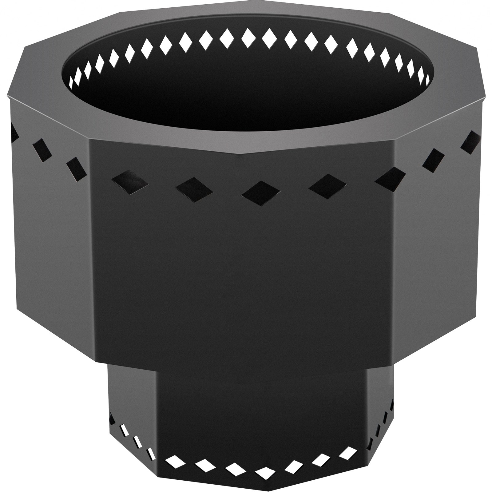 VEVOR Brasero sin humo, estufa de acero al carbono, brasero grande de leña de 38 cm de diámetro, brasero portátil sin humo para picnic, camping, patio, color negro