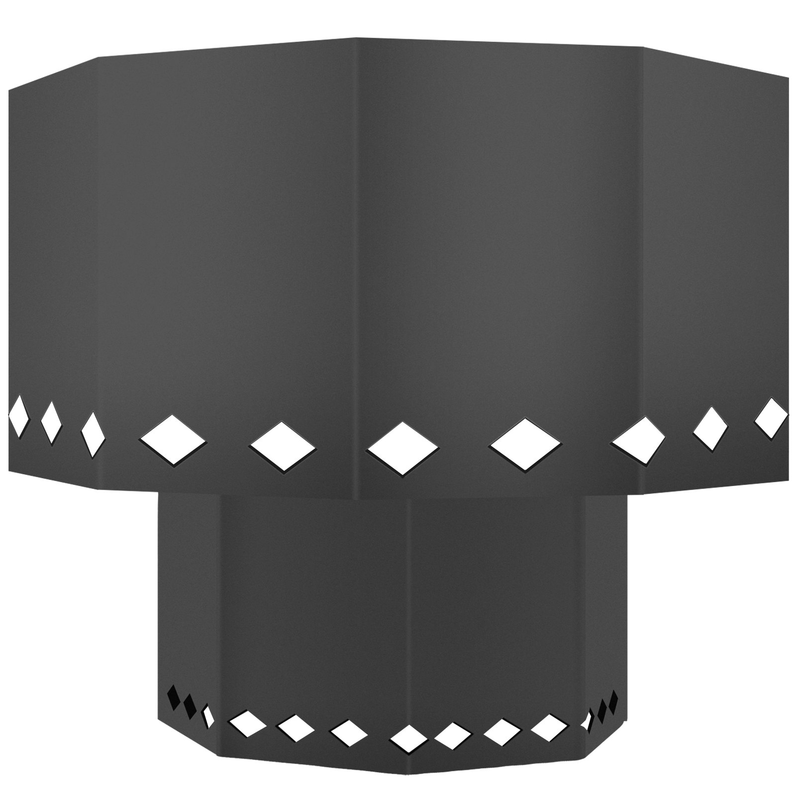 VEVOR Brasero sin humo, estufa de acero al carbono, brasero grande de leña de 38 cm de diámetro, brasero portátil sin humo para picnic, camping, patio, color negro