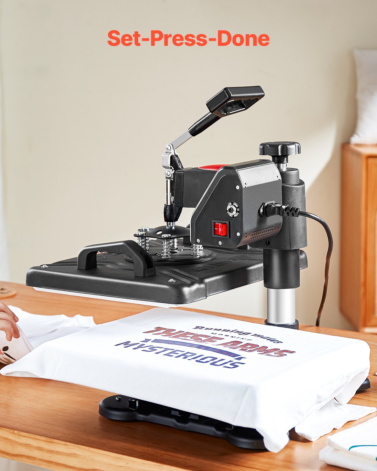 Prensa térmica VEVOR, 5 en 1, 12 x 15 pulgadas, control digital preciso de temperatura, impresora de transferencia por sublimación tipo concha de calentamiento rápido, prensa térmica de vinilo para tazas, camisetas, platos, 900 W