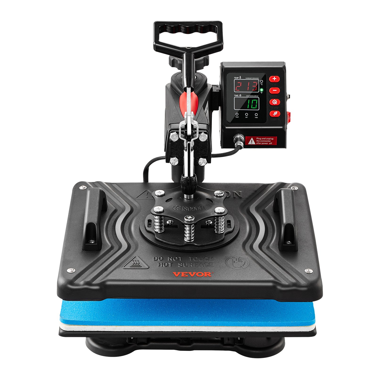 Prensa térmica VEVOR, 5 en 1, 12 x 15 pulgadas, control digital preciso de temperatura, impresora de transferencia por sublimación tipo concha de calentamiento rápido, prensa térmica de vinilo para tazas, camisetas, platos, 900 W