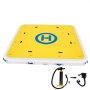 VEVOR Tuspuzz Plataforma Hinchable 2,5 x 2 m Plataforma Inflable Flotante 8 x 6 Pies Plataforma Flotante Hinchable para 3-4 Personas Plataforma de Natación Inflable con Bombas Eléctrica y Manual Barco Yate