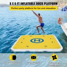 VEVOR Plataforma Inflable Flotante 2,5x2 m Plataforma Hinchable para 3-4 Adultos