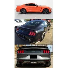 Alerón trasero de fibra de carbono VEVOR para Ford Mustang S550 GT GT350 350R 2015-2020, paquete de pista, ala de fibra de carbono