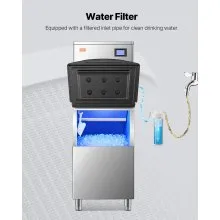 Contenedor de almacenamiento de hielo comercial de acero inoxidable con capacidad de 250 libras