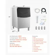 Contenedor de almacenamiento de hielo comercial de acero inoxidable con capacidad de 250 libras