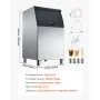 VEVOR - Contenedor de hielo comercial para máquina de hielo, capacidad de 300 lb, de acero inoxidable, con patas de goma antideslizantes ajustables, apto para restaurantes, hoteles y tiendas de bebidas.