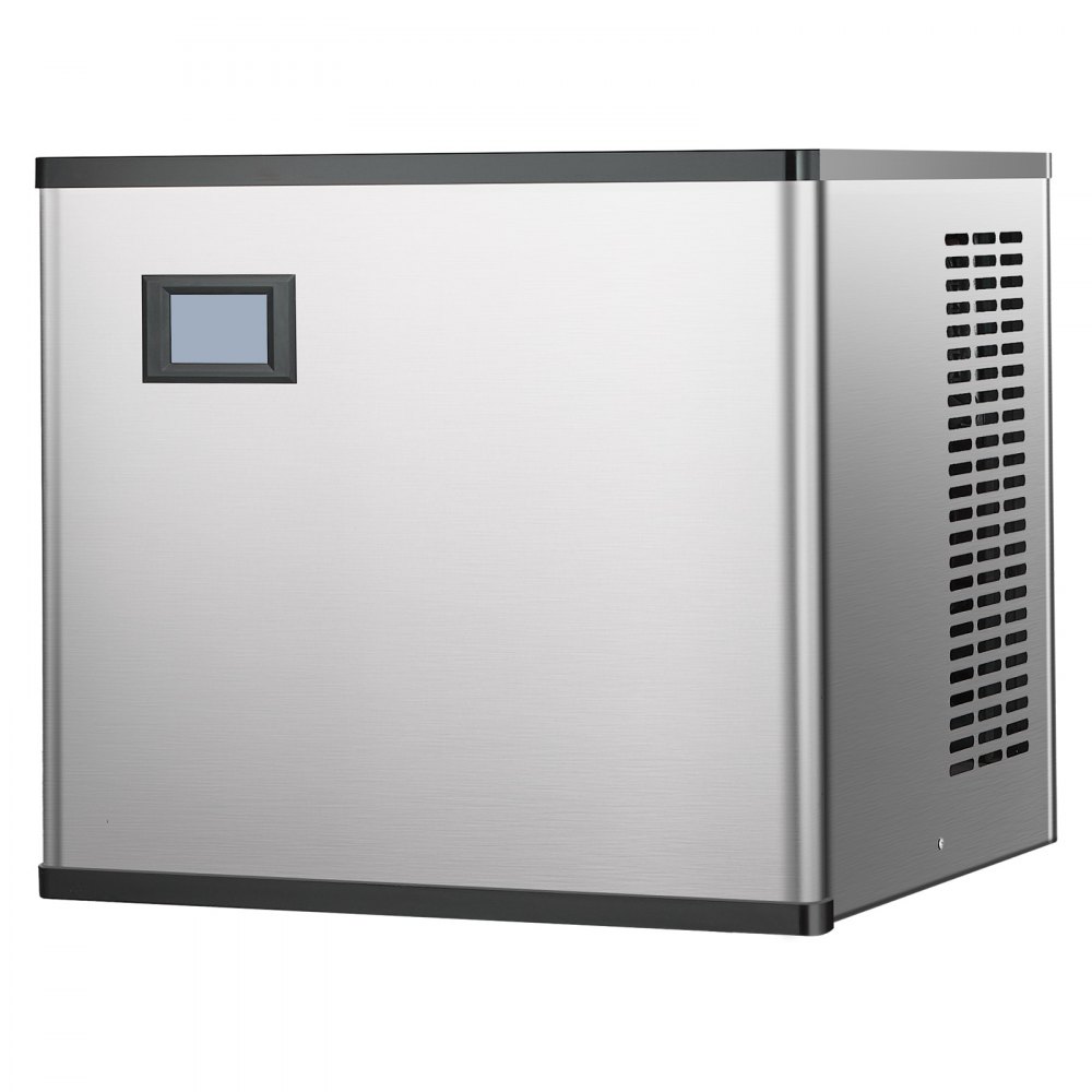Máquina de hielo comercial VEVOR de 136 kg/24 h, máquina de hielo industrial de acero inoxidable de 50 cm, autolimpiable y programada, máquina modular de cubitos de hielo para restaurantes y hoteles (solo cabezal)