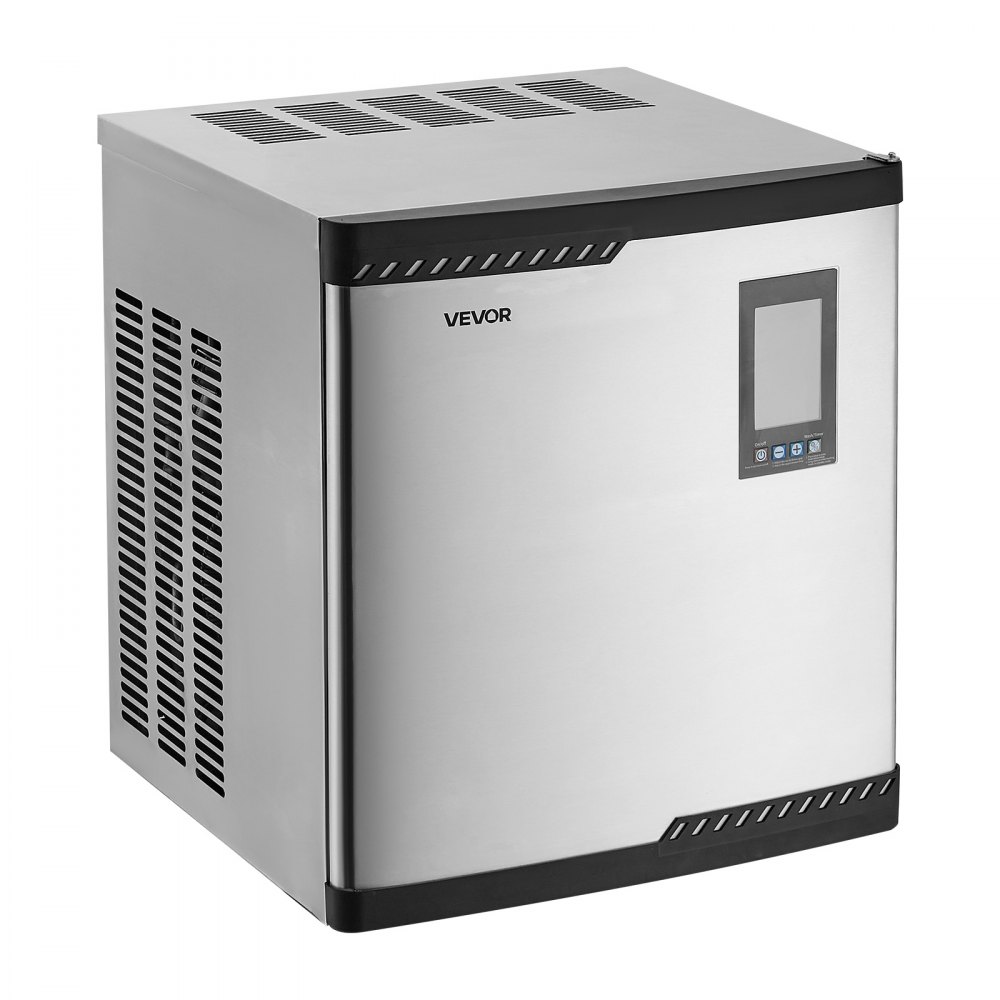 Máquina de hielo comercial VEVOR - Cabezal, 136 kg/día, de acero inoxidable, con producción de hielo programada, autolimpieza, grosor ajustable, ideal para restaurantes, bares, cafeterías y hoteles - Solo cabezal