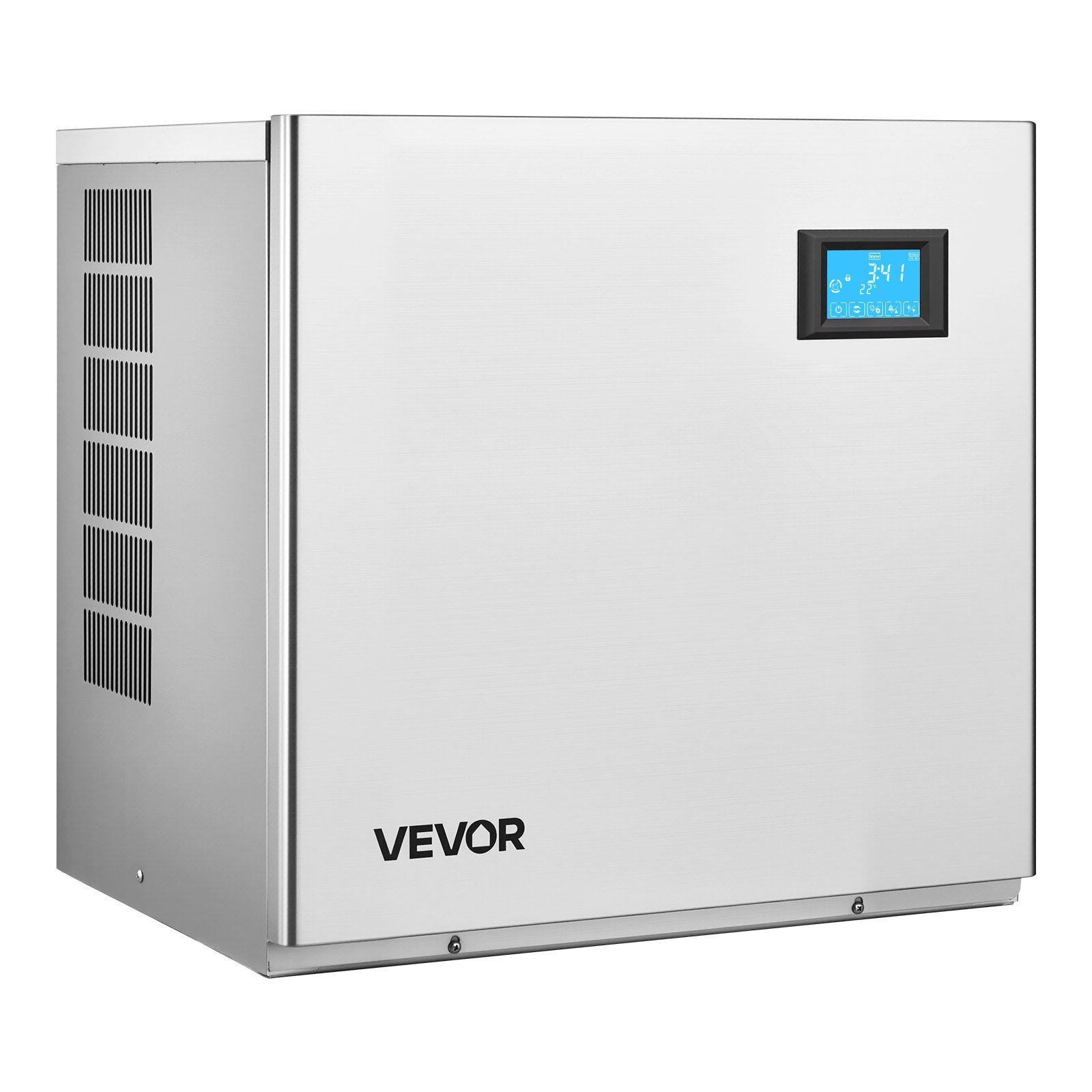 Máquina de hielo comercial VEVOR - Cabezal, 160 kg/día, de acero inoxidable, autolimpiable, bandeja de hielo de 156 piezas, grosor ajustable, ideal para restaurantes, bares, cafeterías y hoteles (solo cabezal)