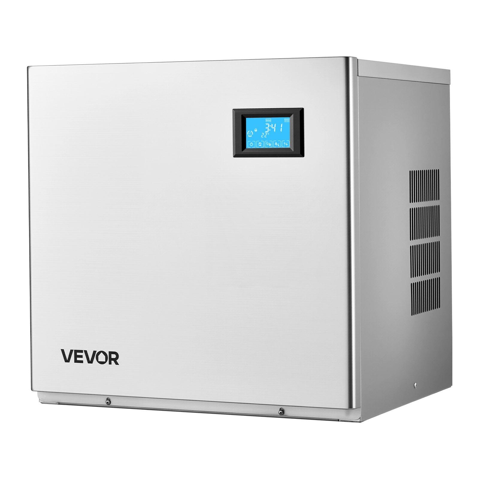 Máquina de hielo comercial VEVOR - Cabezal, 160 kg/día, de acero inoxidable, autolimpiable, bandeja de hielo de 156 piezas, grosor ajustable, ideal para restaurantes, bares, cafeterías y hoteles (solo cabezal)