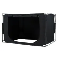 Tienda de campaña VEVOR con 3 puertas, transpirable, 70 % opaca, con postes de fibra de 1,1 cm