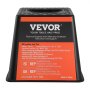 Bloque de gato para remolque VEVOR, almohadilla niveladora para gato RV con altura de soporte, capacidad de carga y detalles de contacto.