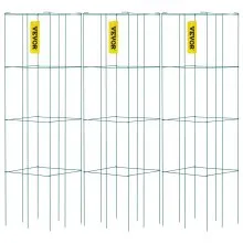 VEVOR Jaulas de Soporte para Plantas 3 Piezas Acero Cuadrado 37x37x100 cm Verde