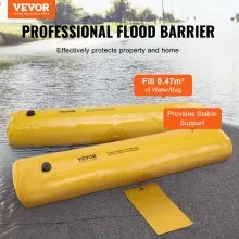 Barreras contra inundaciones VEVOR, bolsas de arena alternativas, paquete de 4, barrera contra inundaciones para el hogar, barreras de agua para inundaciones, puertas, entradas de vehículos (4 pies x 6 pulgadas)