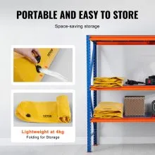 Barreras contra inundaciones VEVOR, bolsas de arena alternativas, paquete de 4, barrera contra inundaciones para el hogar, barreras de agua para inundaciones, puertas, entradas de vehículos (4 pies x 6 pulgadas)