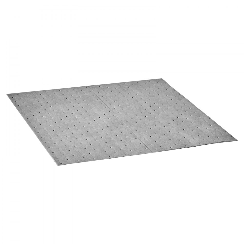 VEVOR Almohadillas Absorbentes Universales 100 Piezas 360 GSM para Derrames, Formato de 41 x 46 cm, 3,5 mm con Líneas Precortadas para Ajustar Tamaño y Reducir Residuos en Garajes, Talleres y Fábricas