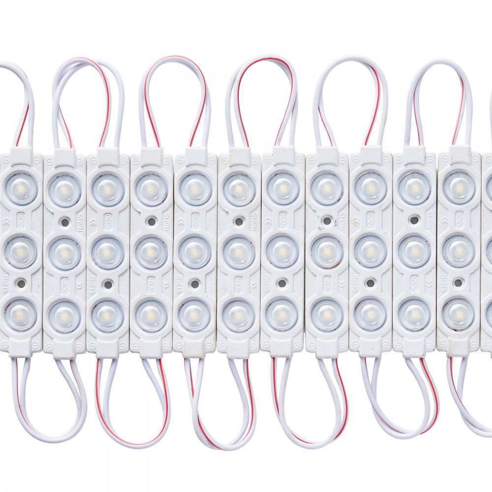 VEVOR 200 luces LED para escaparate, 103 pies CC 12 V, luces de módulo LED, 2835 SMD 3 LED 1,5 W, luces de ventana con cinta adhesiva en la parte posterior, para carteles publicitarios de ventanas de tiendas comerciales, IP68 resistente al agua