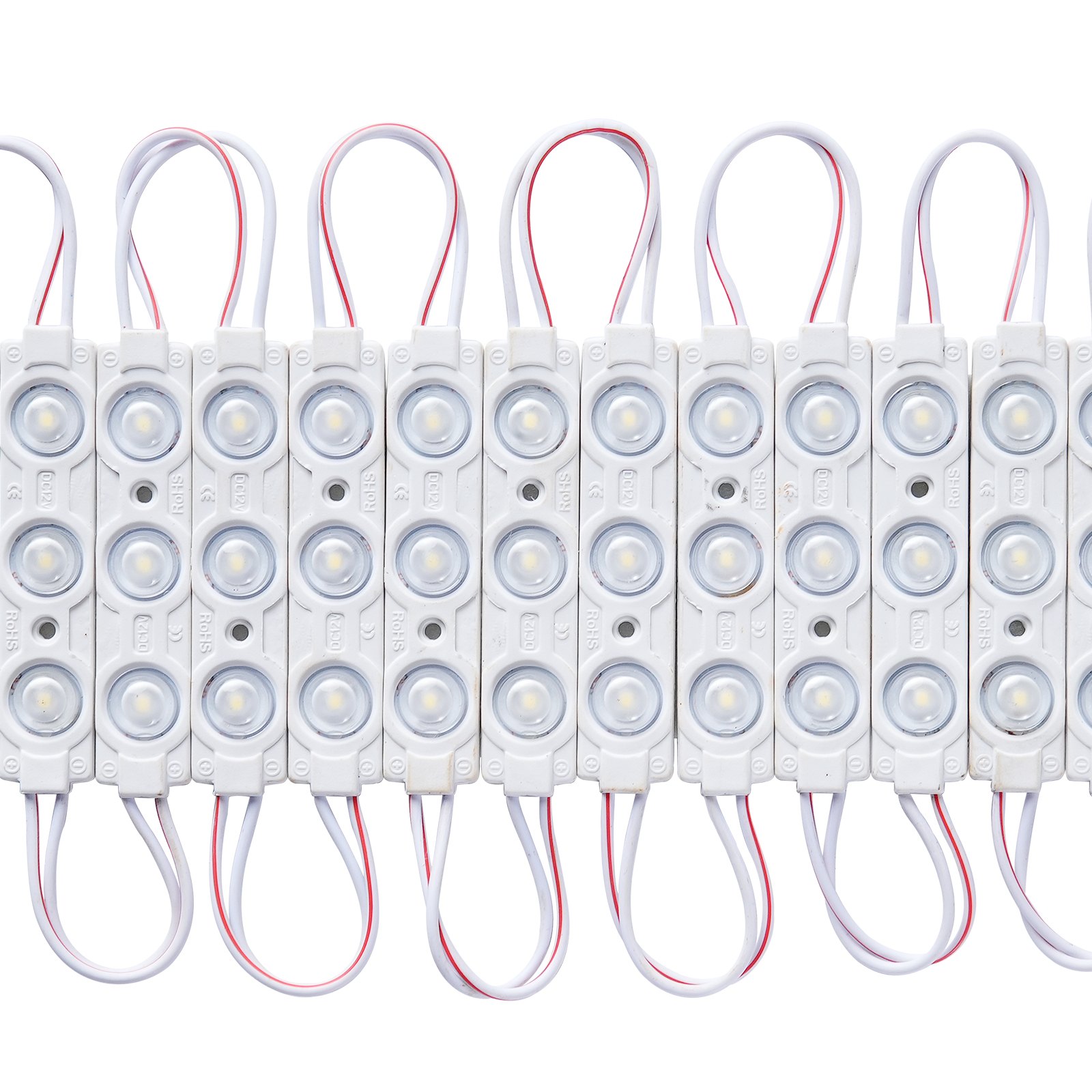 VEVOR 200 luces LED para escaparate, 103 pies CC 12 V, luces de módulo LED, 2835 SMD 3 LED 1,5 W, luces de ventana con cinta adhesiva en la parte posterior, para carteles publicitarios de ventanas de tiendas comerciales, IP68 resistente al agua