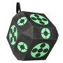 Objetivo de tiro con arco VEVOR negro con marcas de objetivo verdes, diseño hexagonal y asa de transporte.