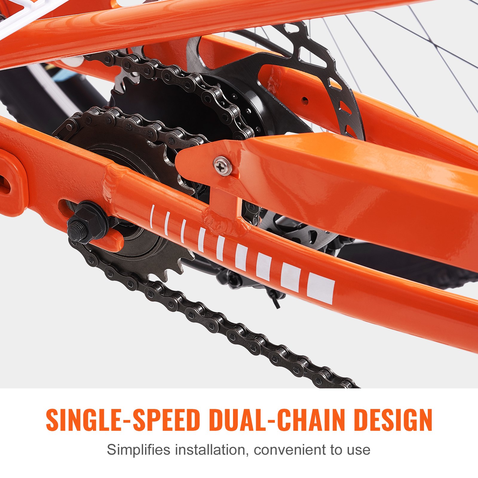 VEVOR - Triciclo para adultos de 26 pulgadas, de aleación de aluminio, con cesta y asiento ajustable, ideal para picnics, compras, para personas mayores, mujeres y hombres (naranja)