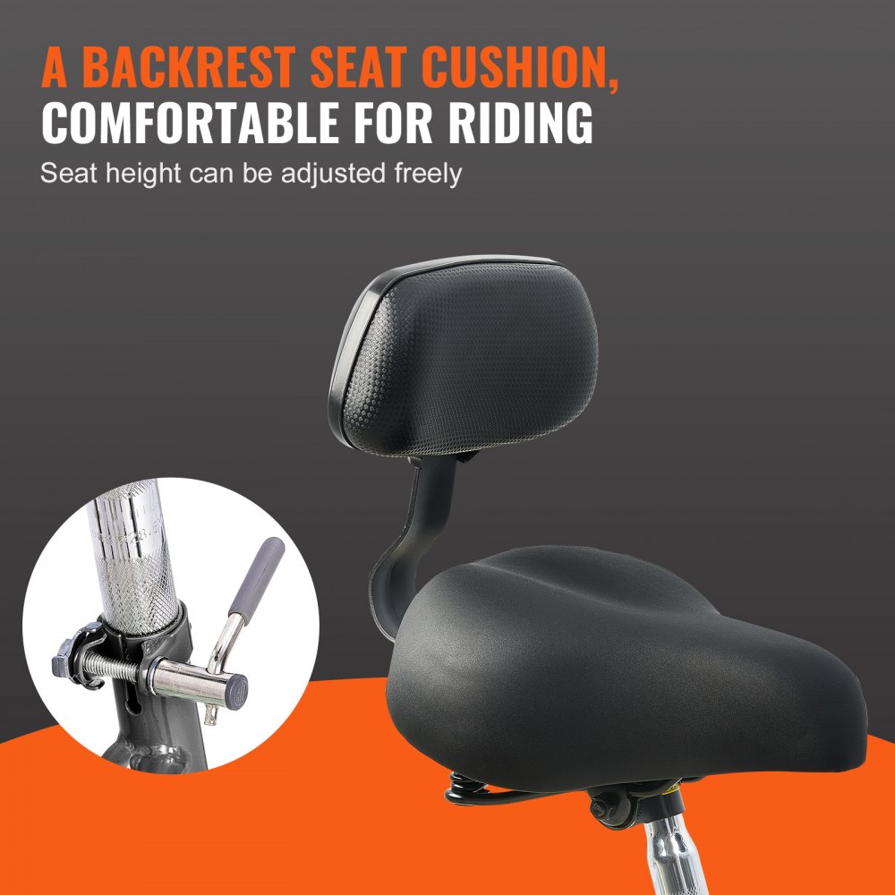 VEVOR Triciclos para adultos, 7 velocidades, 26 pulgadas, de acero al carbono, con cesta y asiento ajustable, ideal para picnics, compras, para personas mayores, mujeres y hombres (negro)