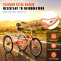 VEVOR Triciclos para adultos de 26 pulgadas, triciclos de 3 ruedas, bicicleta de crucero de acero al carbono con cesta y asiento ajustable, ideal para picnics, compras, para personas mayores, mujeres y hombres (naranja)
