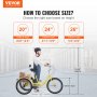 VEVOR Triciclos para adultos, bicicletas de tres ruedas de 20 pulgadas, triciclos de 3 ruedas, bicicleta de crucero de acero al carbono con canasta y asiento ajustable, triciclos de compras para picnic para personas mayores, mujeres, hombres (amarillo)