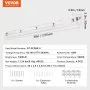 VEVOR - Lámpara LED hermética de 1,2 m (4 pies), 60 W, 7400 lm, resistente al vapor, con resistencia al agua IP65 de 5000 K, para exteriores, semiexteriores, entornos fríos, estacionamientos, almacenes, cámaras frigoríficas, lavaderos de autos (paquete de 4)